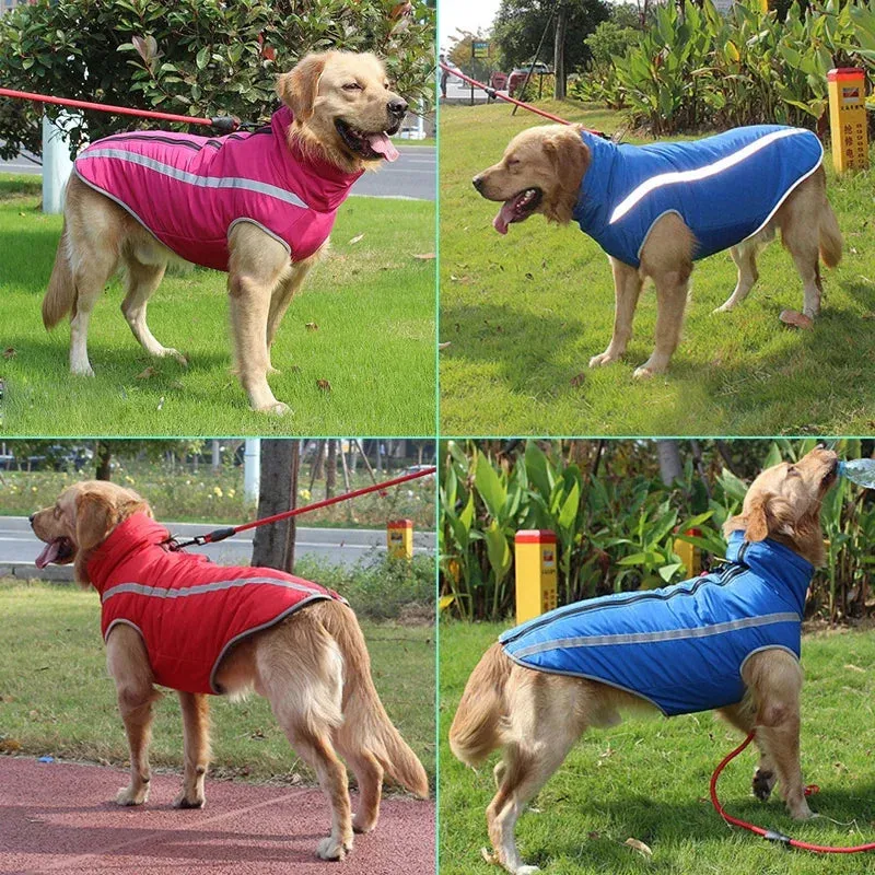 Reflective Waterproof Winter Dog Jacket for Large Breeds