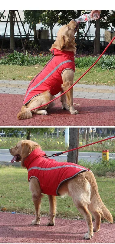 Reflective Waterproof Winter Dog Jacket for Large Breeds