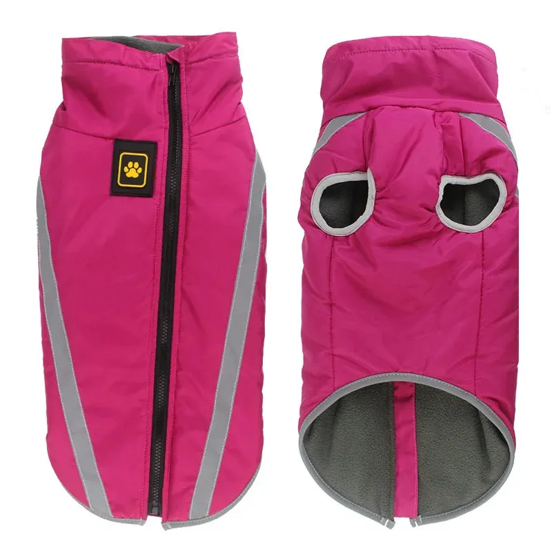 Reflective Waterproof Winter Dog Jacket for Large Breeds