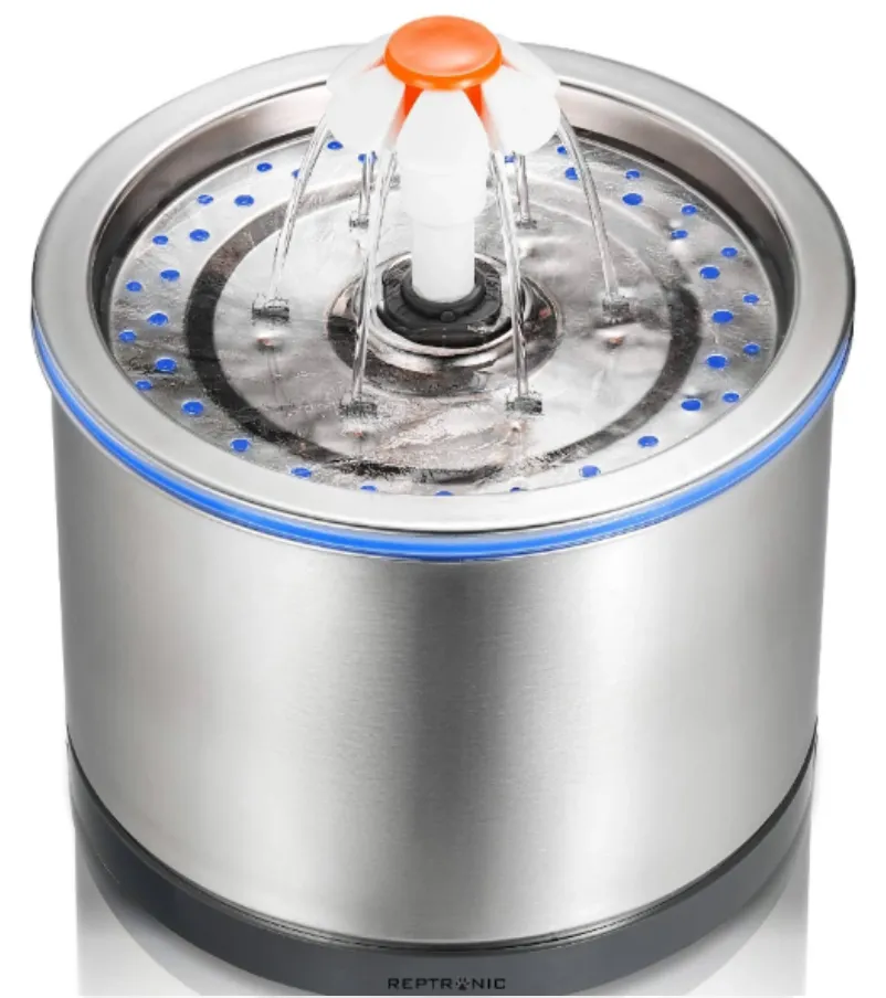 Reptronic Cat/Dog Pet Drinking Water Fountain/Spring - Stainless Steel