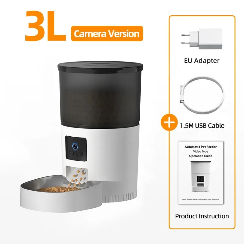 ROJECO Automatic Cat Feeder With Camera with Remote Control