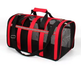 S 36*24*23cm red Portable pet outdoor mesh breathable backpack AZ15210