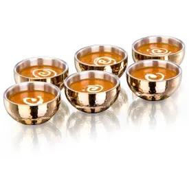 Sanjeev Kapoor Double Walled Stainless Steel Bowl Set, 6-Pieces, Rose Gold Titanium