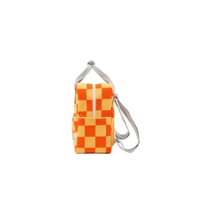 Small Farmhouse Checkerboard Backpack - Pear Jam   Ladybird Red by Sticky Lemon