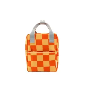 Small Farmhouse Checkerboard Backpack - Pear Jam   Ladybird Red by Sticky Lemon