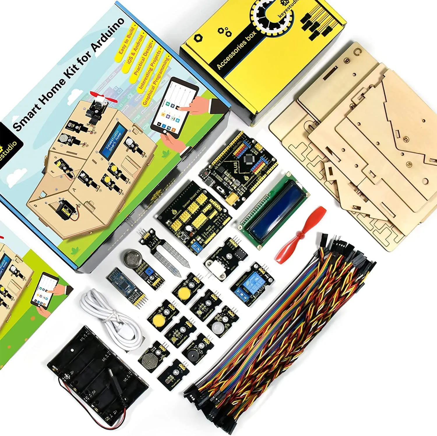 Smart Home Starter DIY Kit for Uno R3 With Tutorial & Sample Codes KS0085