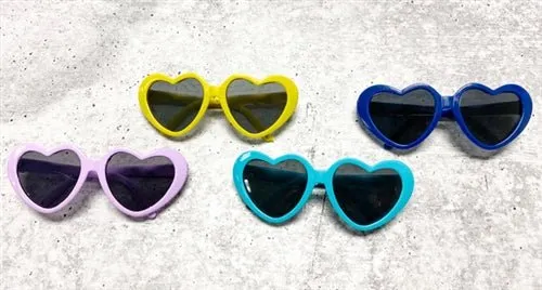Tiny Dog Heart Sunglasses in Navy