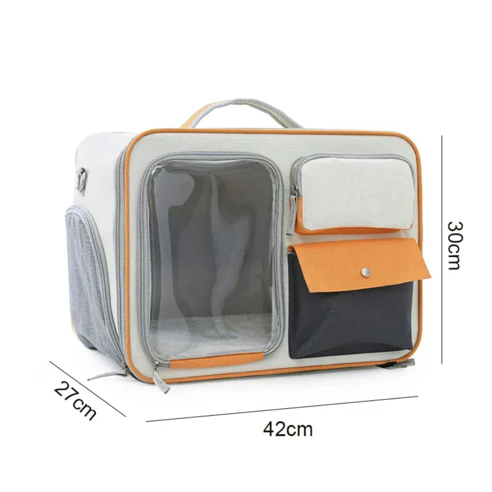 Transparent Breathable Pet Travel Backpack