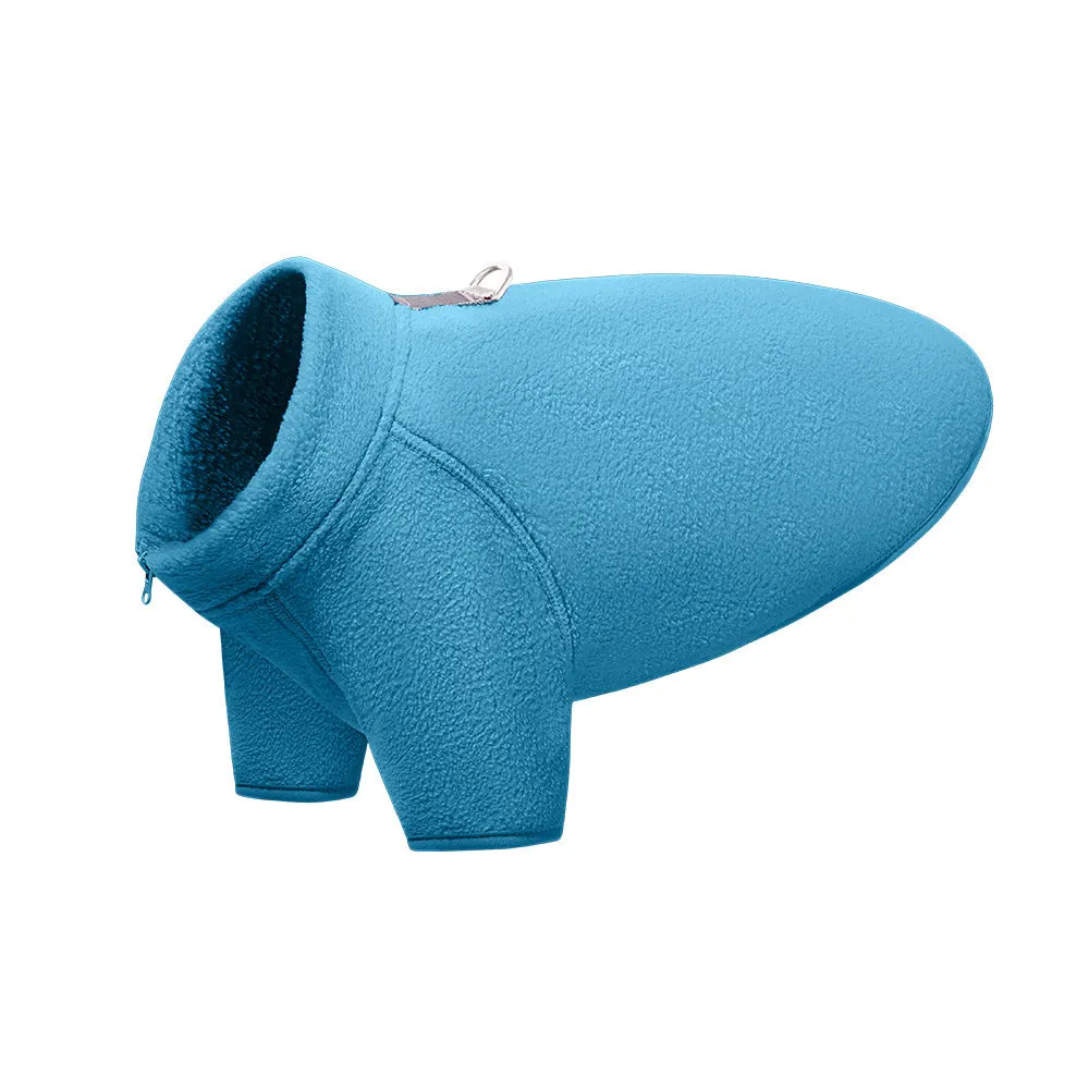 Two-Legged Fleece Solid Color Jacket Coat