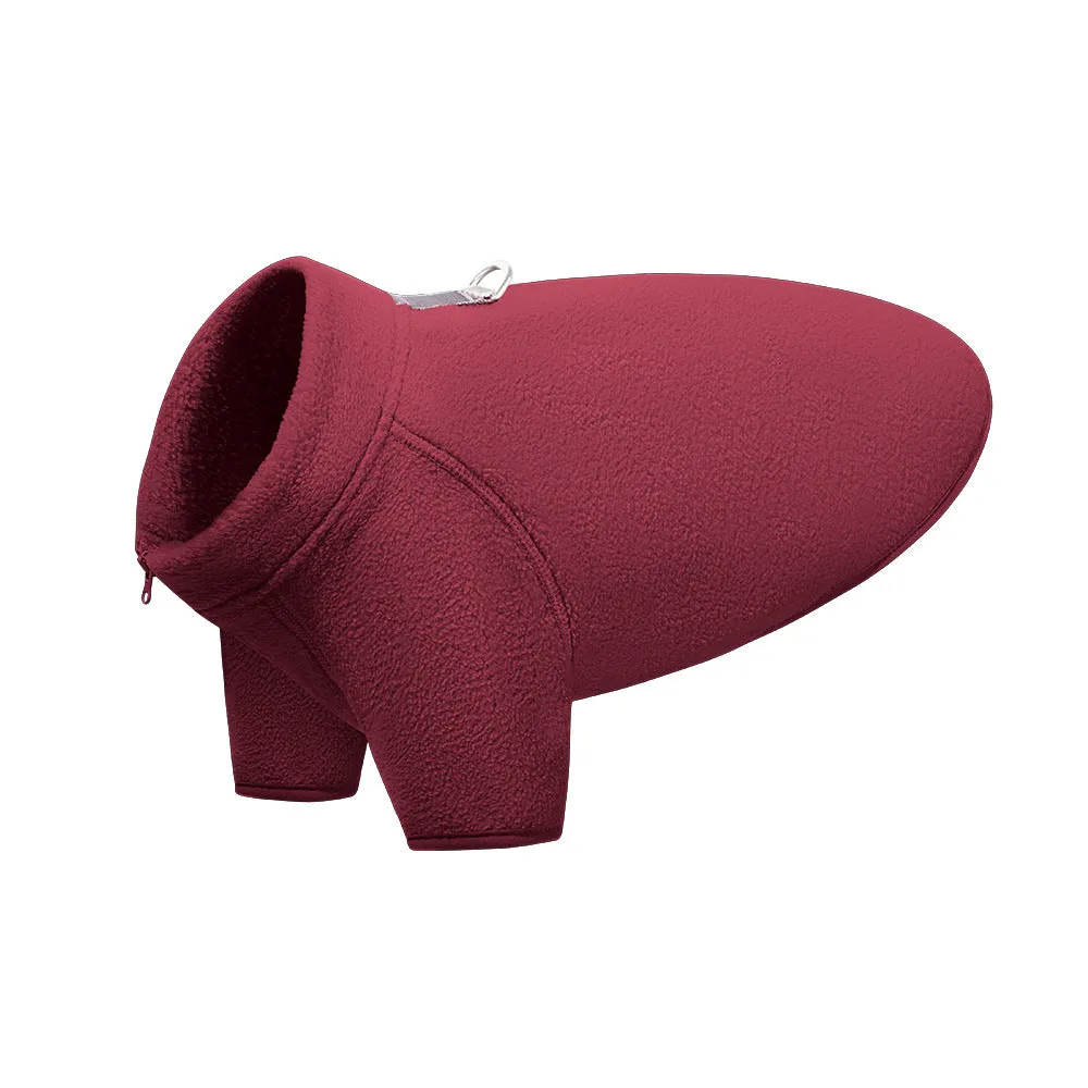 Two-Legged Fleece Solid Color Jacket Coat