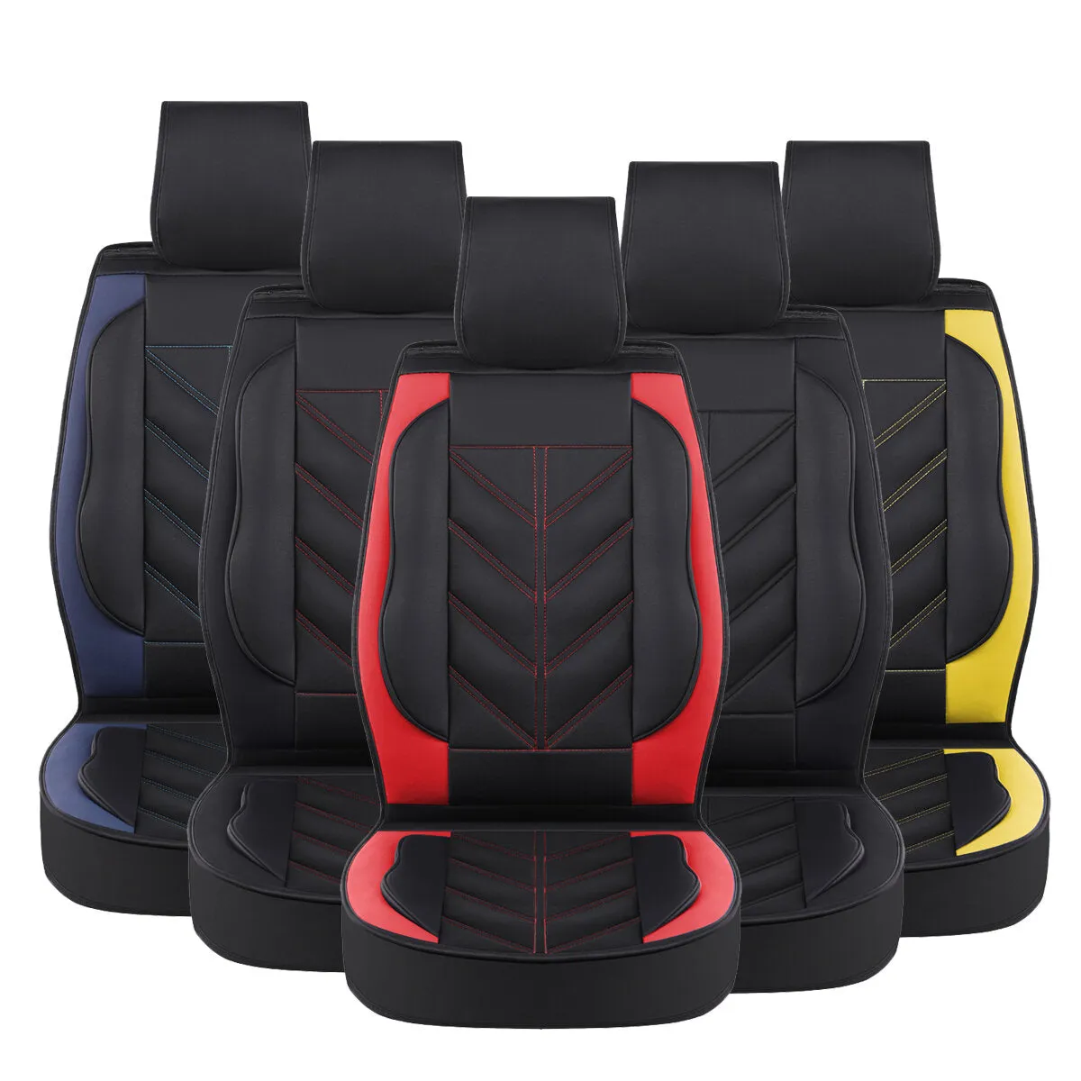 Universal PU Leather Car Seat Cover - Non-slip Full Cushion Protector Mat, 1PCS