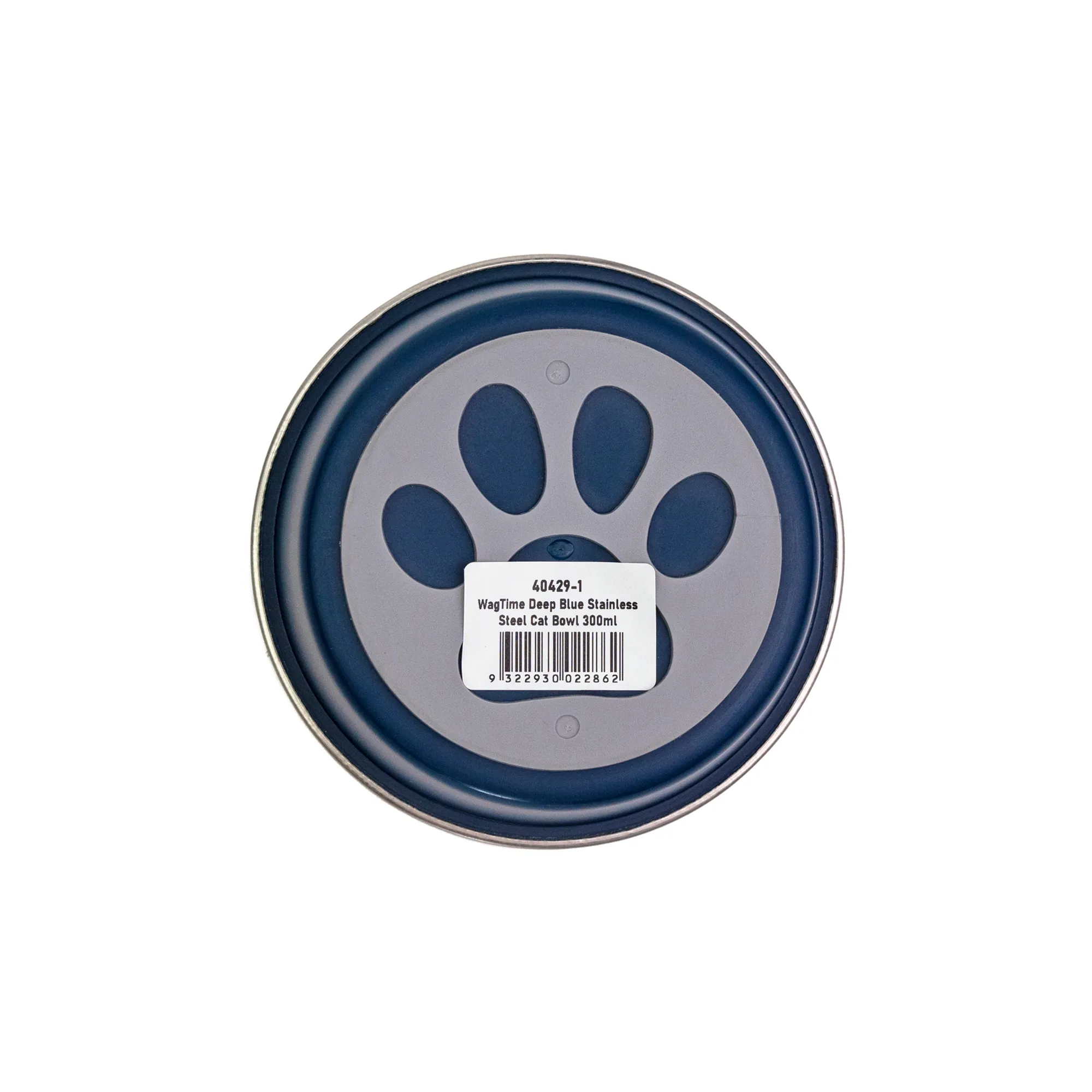 WagTime - Deep Blue Stainless Steel Cat Bowl (300ml)