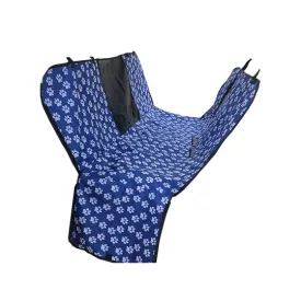 Waterproof Pet Car Seat Cover Hammock - Blue with Mesh Window