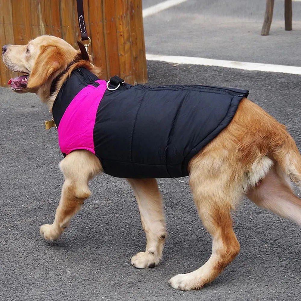 Winter Ready: Waterproof Pet Dog Puppy Vest Jacket - Warm Padded Zipper Coat for Small, Medium, and Large Dogs