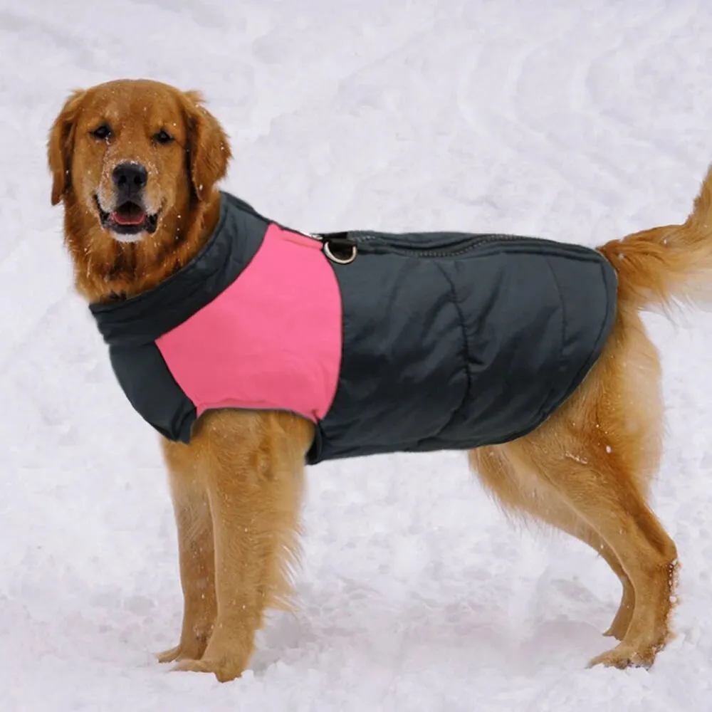 Winter Ready: Waterproof Pet Dog Puppy Vest Jacket - Warm Padded Zipper Coat for Small, Medium, and Large Dogs