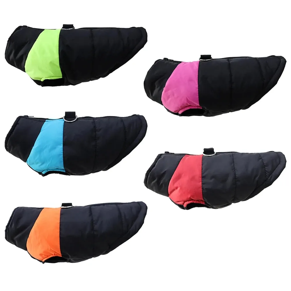 Winter Ready: Waterproof Pet Dog Puppy Vest Jacket - Warm Padded Zipper Coat for Small, Medium, and Large Dogs